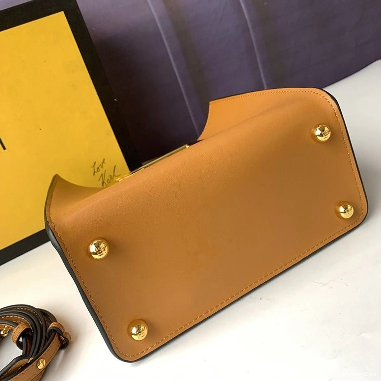 Affordable HOT Bag Calf Leather Fendi Way In Small Brown 0715